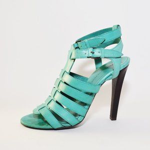 Balenciaga Aquamarine Leather Sandals 37/6.5